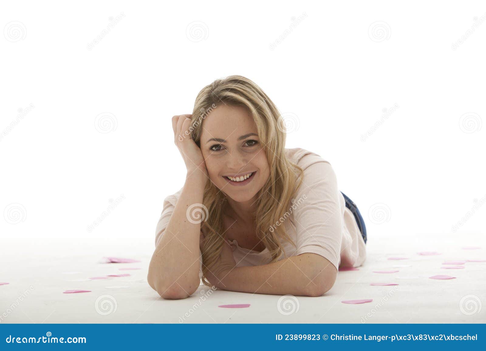 teen lying on stomach Blonde