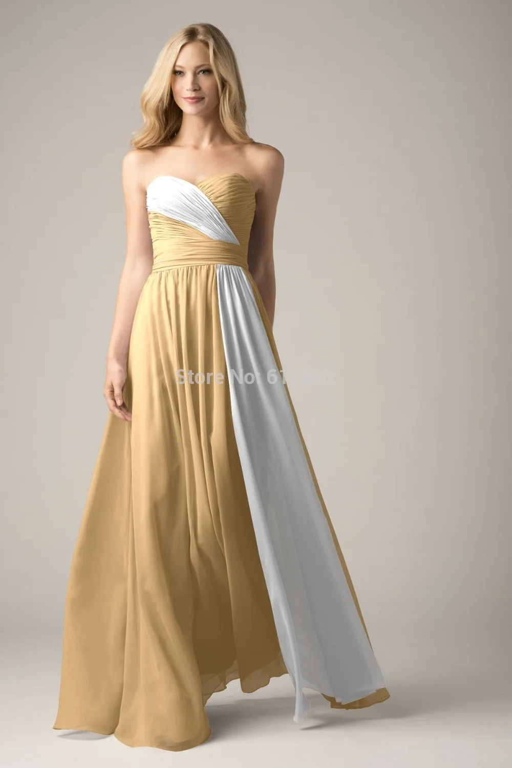 gold dresses and White prom