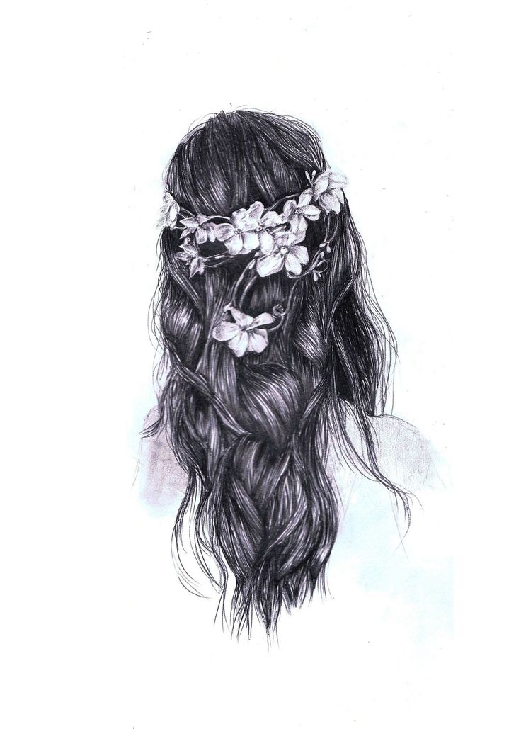 girl hair drawing Tumblr