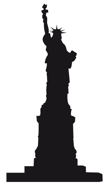 liberty silhouette of vector Statue