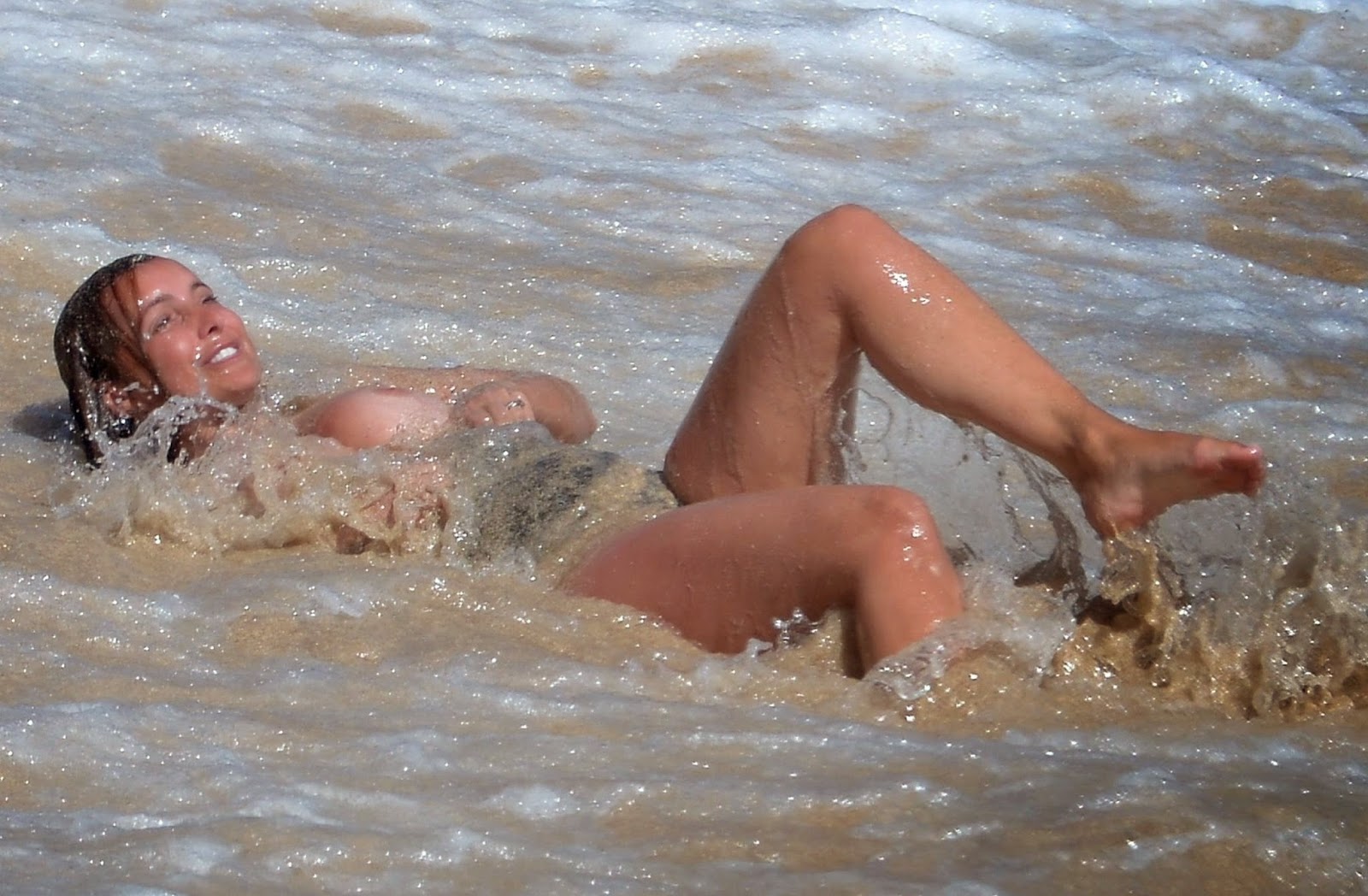 beach slip Voyeur nipple