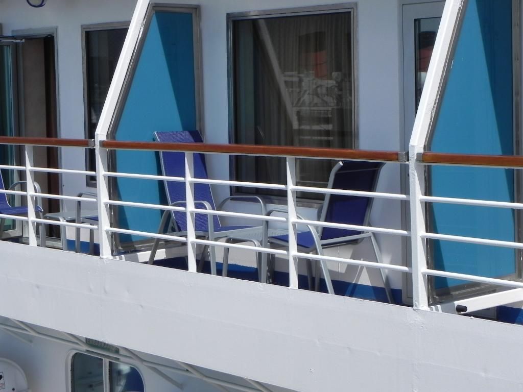 ship balcony on cruise Naked