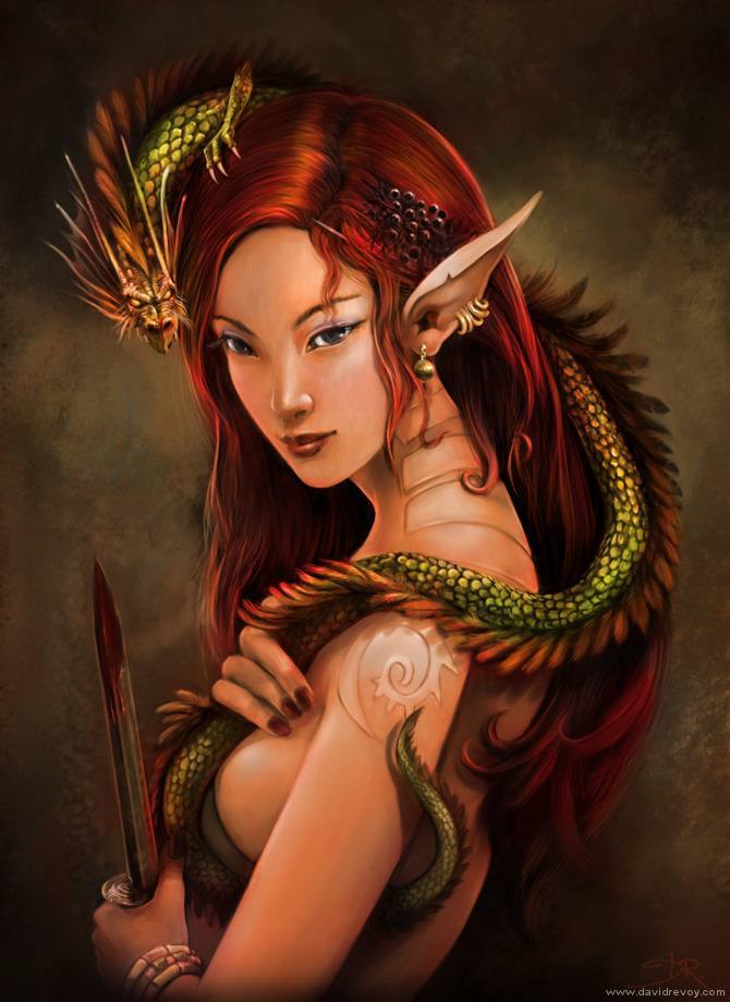 fantasy art women Elf