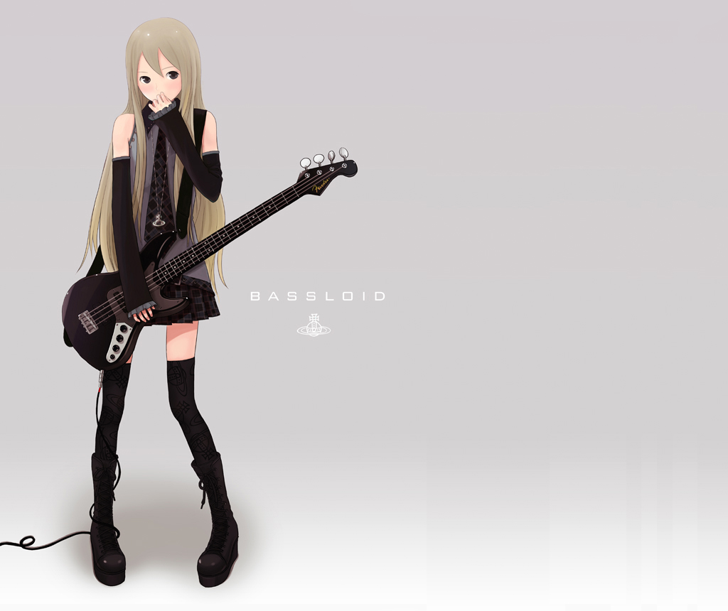 guitar with Anime girl