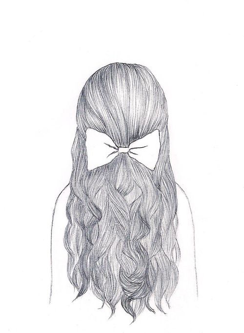girl hair drawing Tumblr