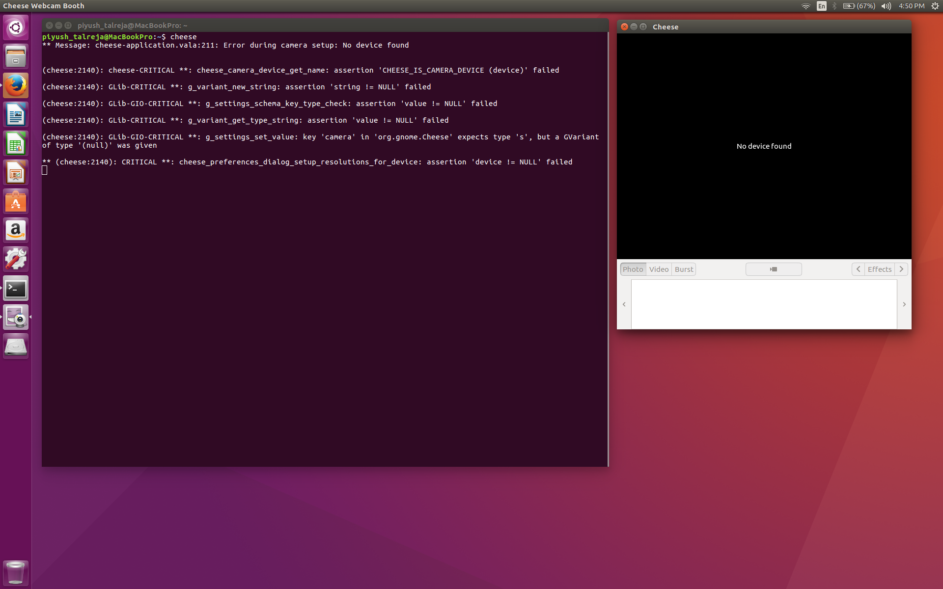 setup Ubuntu webcam