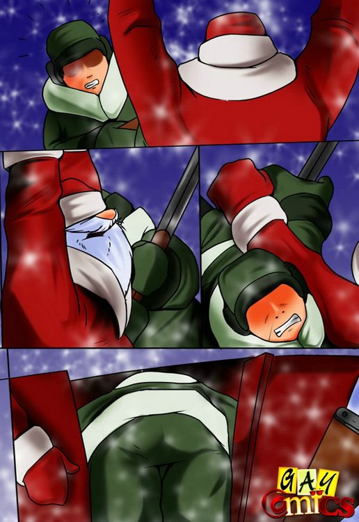 gay porn claus comics cartoon Santa