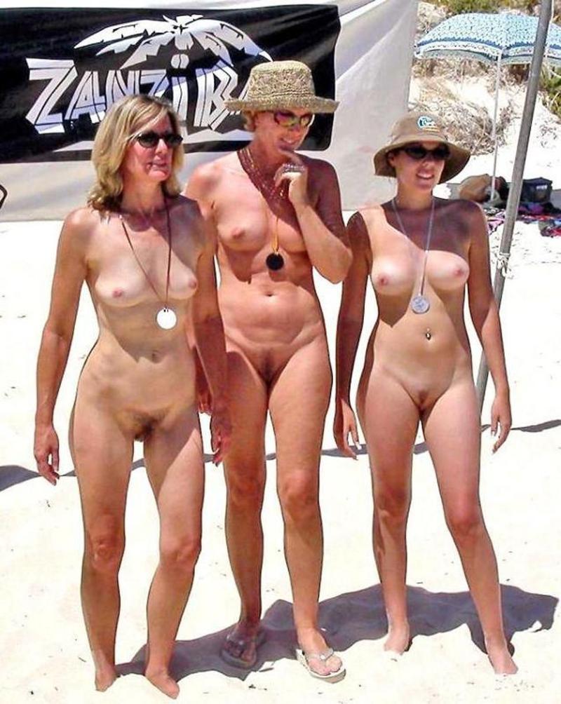 naked Nude beach mom