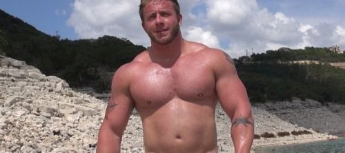 naked Big man muscular