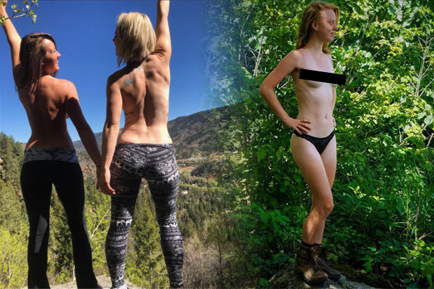 hiking desert Women nude