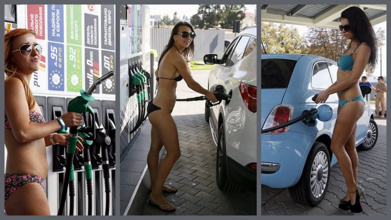 pumping naked girl Nude gas